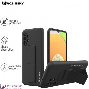 Wozinsky 4in1 švelnaus silikono dėklas - juodas (Samsung A13 5G/A04S)